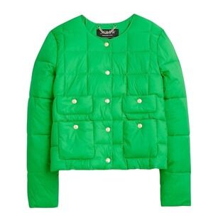 J. Crew Womens 2 Vintage Kelly Quilted Lady Puffer Jacket with PrimaLoft NWT